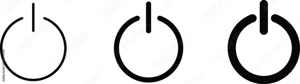 power icon set. logo concept of powers button. Turn off symbol. Start buttons. Stop sign
power icon set. logo concept of powers button. Turn off symbol. Start buttons. Stop sign