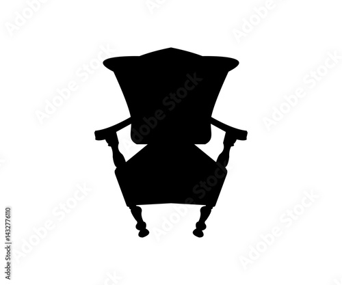 Black Chair Silhouette Vector Design 