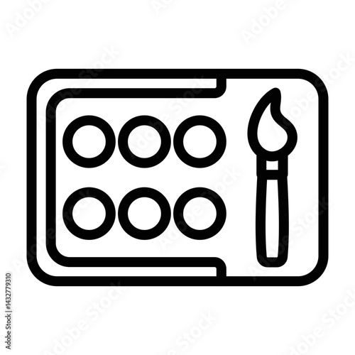 Colour Palette Vetor Line Icon Design