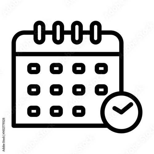 Timetable Vetor Line Icon Design