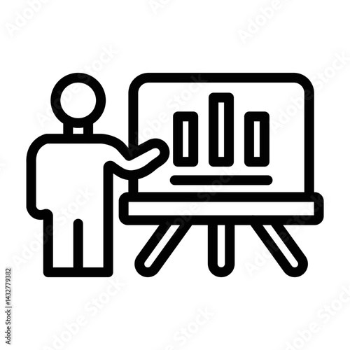 Presentation Vetor Line Icon Design