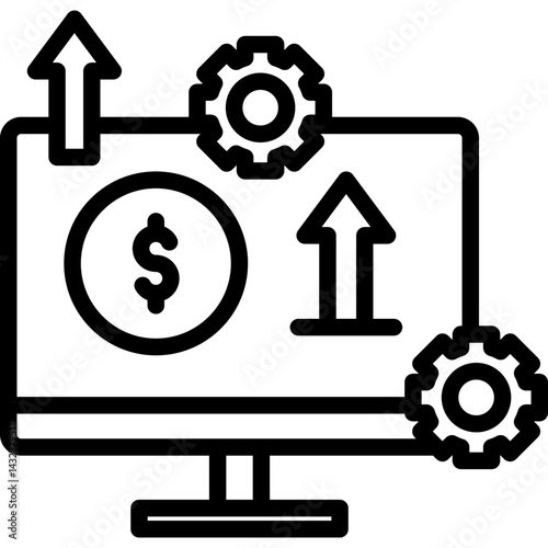 Monetizing Line Icon