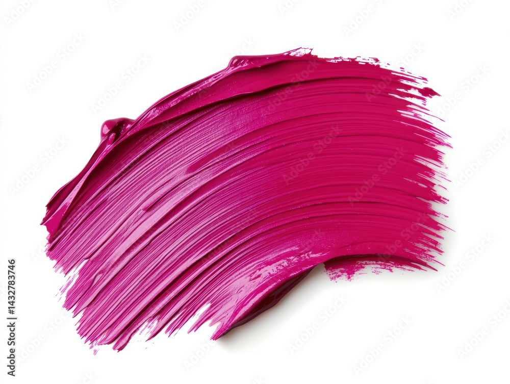 bright purple acrylic paint bold splash isolated on white