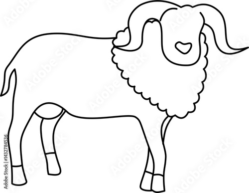 faceless eid al adha animal outline coloring 