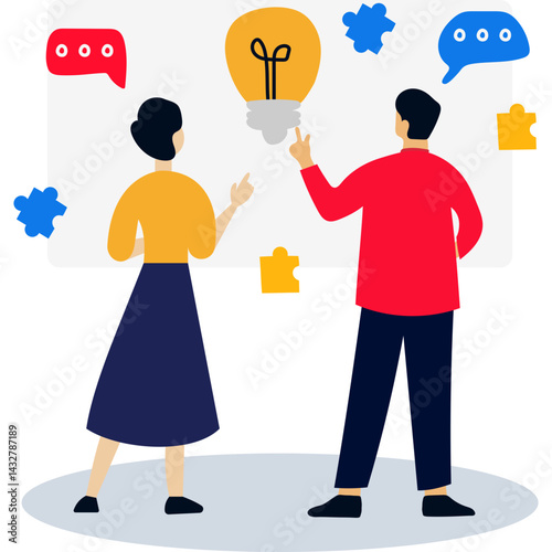 Business Brainstorming Illustration
