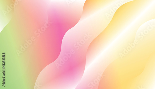 Blurred Decorative Design In Modern Style With Wave, Curve Lines. For Elegant Pattern Cover Book. Vector Illustration with Color Gradient.