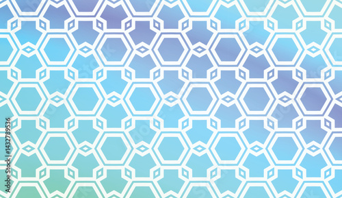 Pattern With Polygonal Geometric Elements. Vector Illustration. Template For Wallpaper, Interior Design, Decoration, Scrapbooking Page. Gradient Background