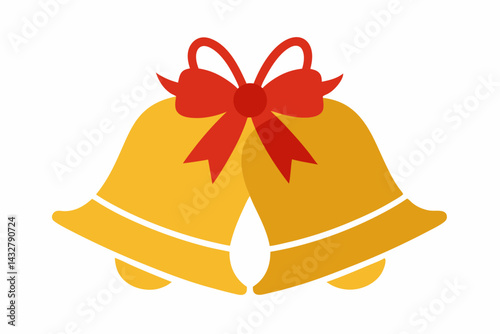 Christmas bells vector illustration isolated on white background 