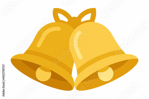 Christmas bells vector illustration isolated on white background 