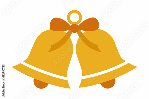 Christmas bells vector illustration isolated on white background 