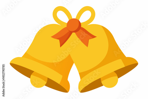 Christmas bells vector illustration isolated on white background 