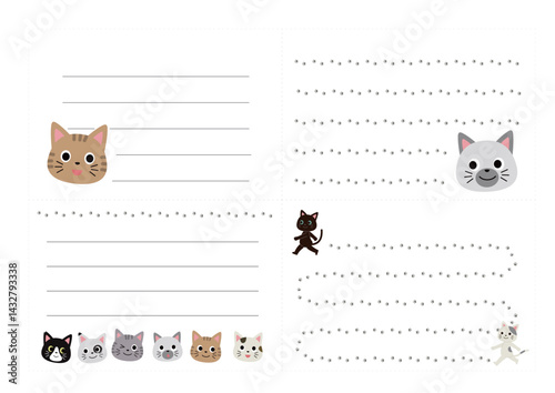 ねこのいろんなフレームのセット