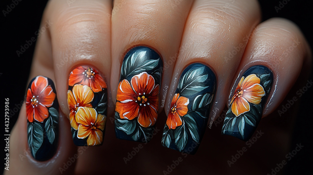 Vibrant Floral Nail Art Designs: A Stunning Showcase of Colorful Nail Polish and Hand-Painted Flowers Vibrant Floral Nail Art Designs: A Stunning Showcase of Colorful Nail Polish and Hand-Painted Flowers