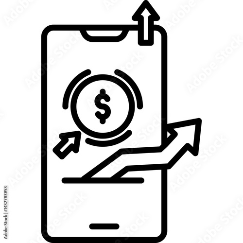 Monetizing Line Icon