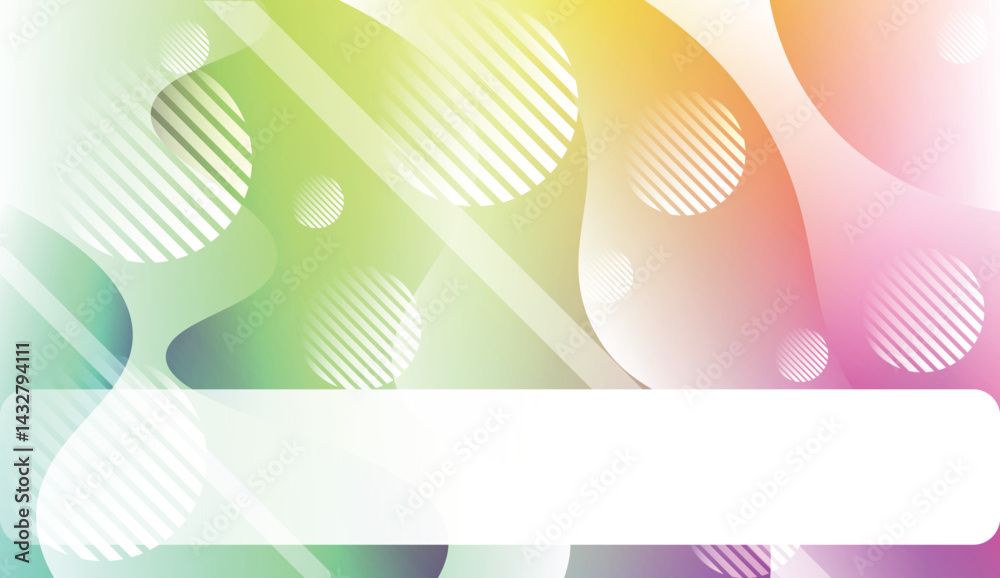 Fototapeta premium Abstract Shiny Waves, Lines, Circle, Space for Text. For Elegant Pattern Cover Book. Vector Illustration with Color Gradient.