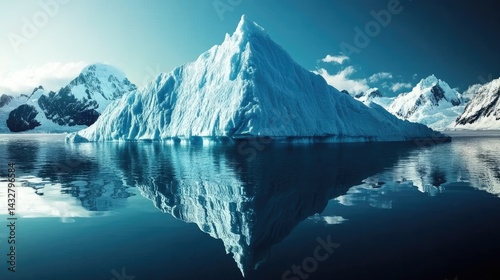 Wallpaper Mural Majestic iceberg reflects on placid arctic waters. Torontodigital.ca