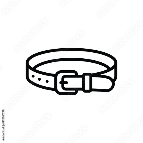 Black line icon for belt