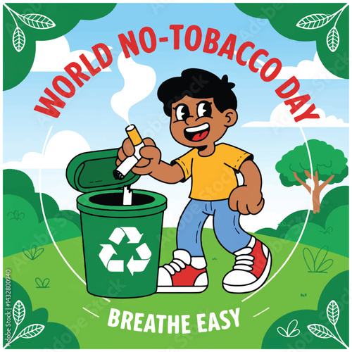 World No-Tobacco Day flyer poster image 17.eps