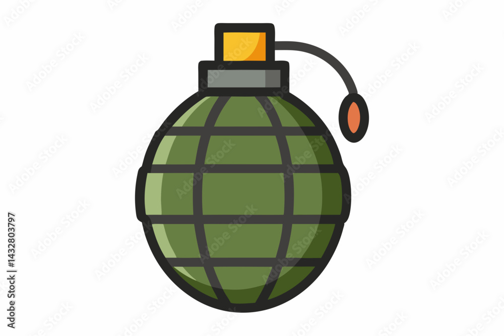 grenade vector illustration on white background grenade vector illustration on white background