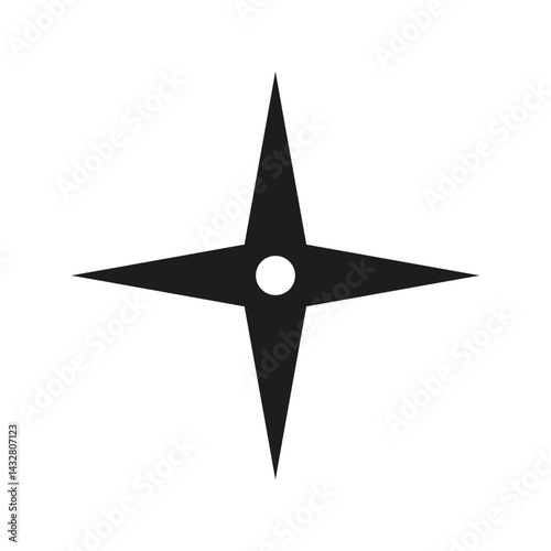 Shuriken icon vector. Ninja illustration sign. Throwing stars symbol or logo.