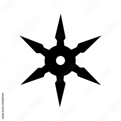 Shuriken icon vector. Ninja illustration sign. Throwing stars symbol or logo.