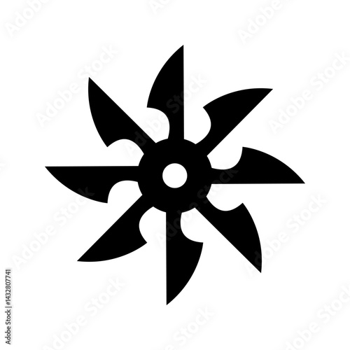 Shuriken icon vector. Ninja illustration sign. Throwing stars symbol or logo.