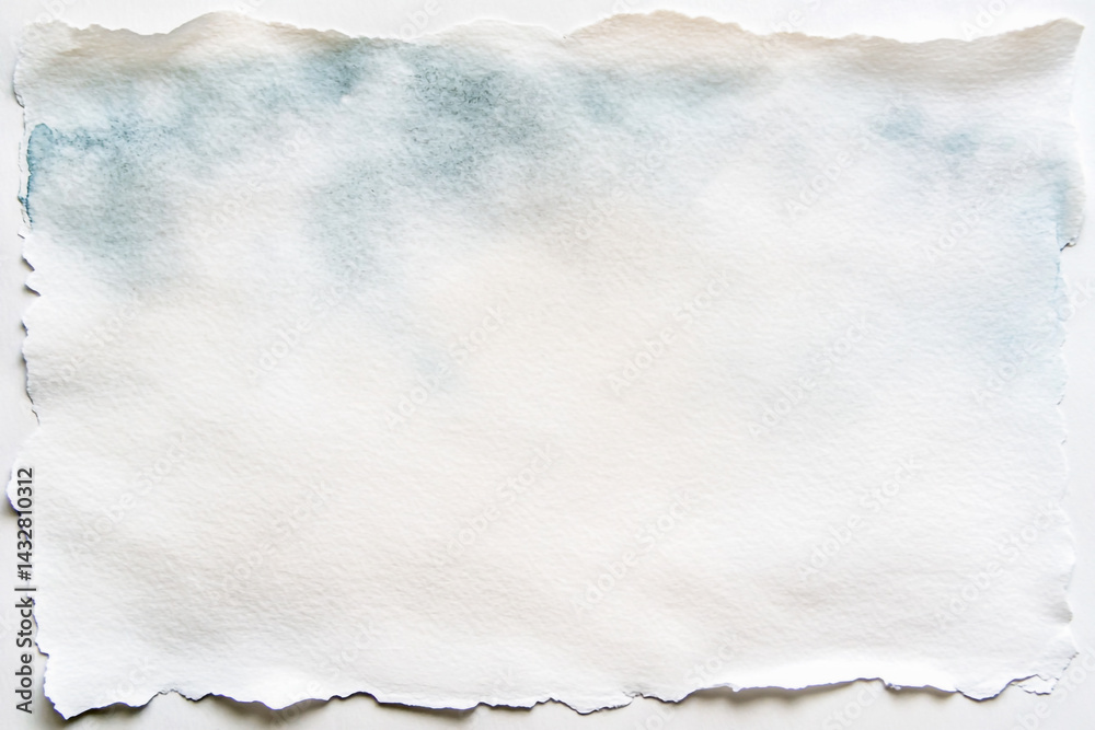 Fototapeta premium Plain White Watercolor Paper – Textured Blank Art Surface