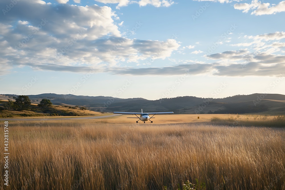 Obraz premium a plane parked on ground