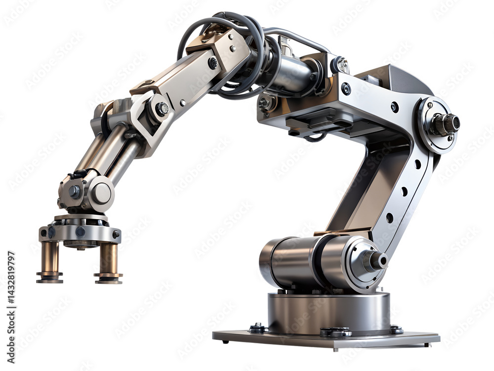 robotic hand holding a white background robotic hand holding a white background