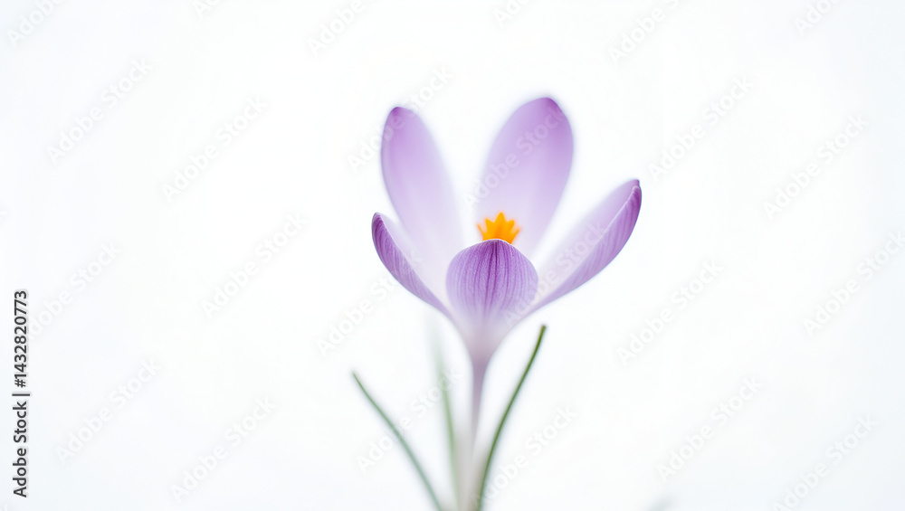 Naklejka premium Prairie Crocus. Manitoba on a white background .