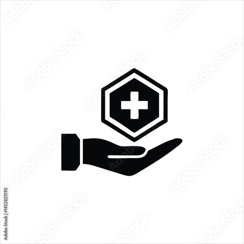 Hand Holding Money Bag Line Art – Financial Support and Investment Icon