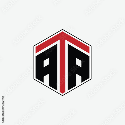 272 a rectangle polygon hexagon shape alphabet word letter geometric educational learning logo A A