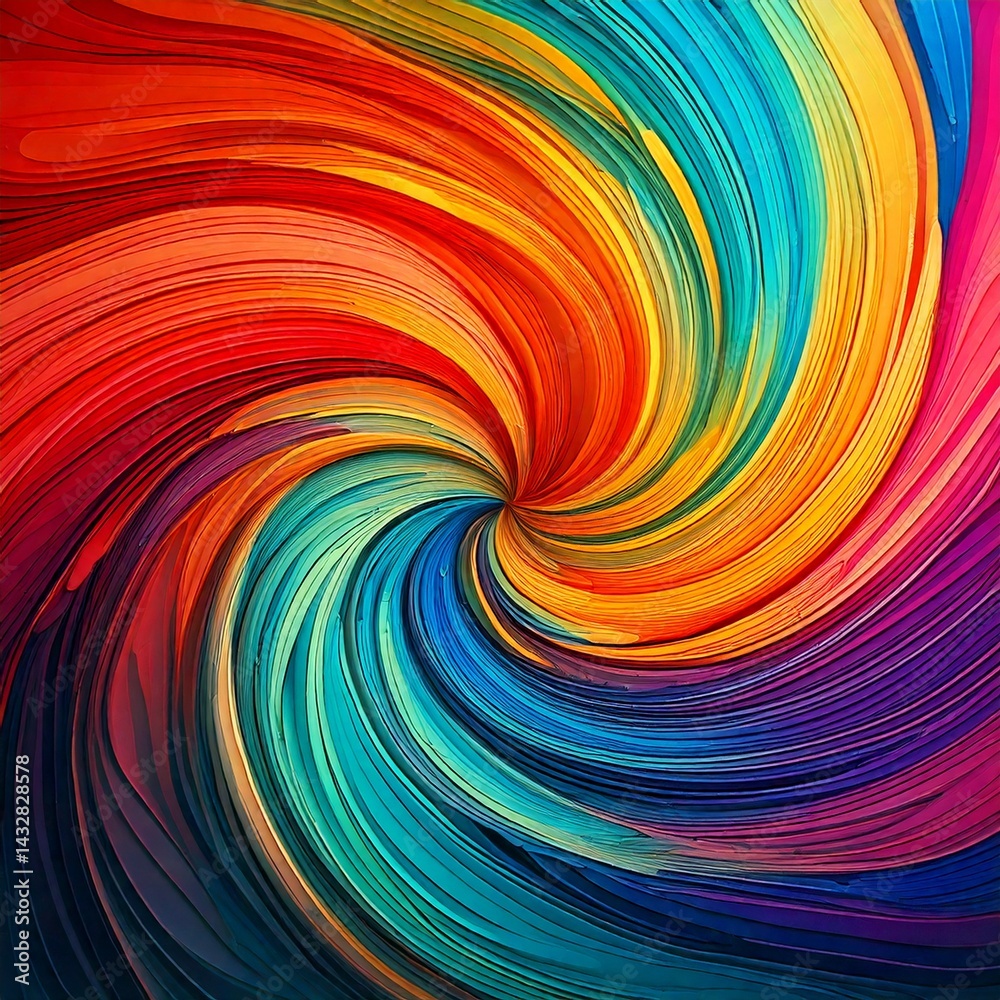 Fototapeta premium abstract gradient swirl pattern in vibrant colors, ideal for posters or motion 