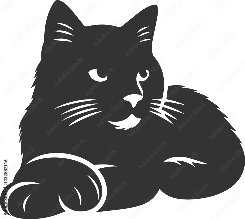 Obraz premium Silhouette of a cat