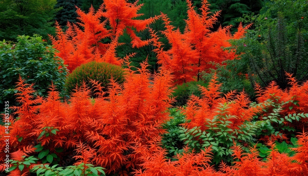 Vibrant autumnal garden display Vibrant autumnal garden display