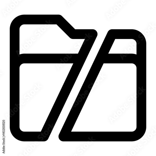 folder broken line icon