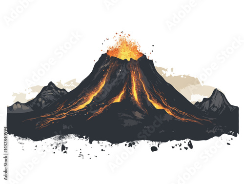 volcano in the form of volcano