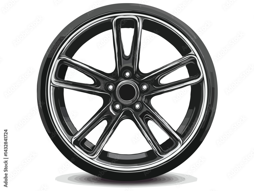 Obraz premium wheel vector art