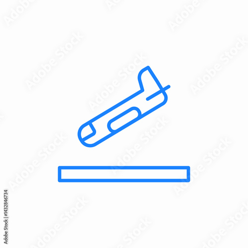 airplane landing icon sign vector