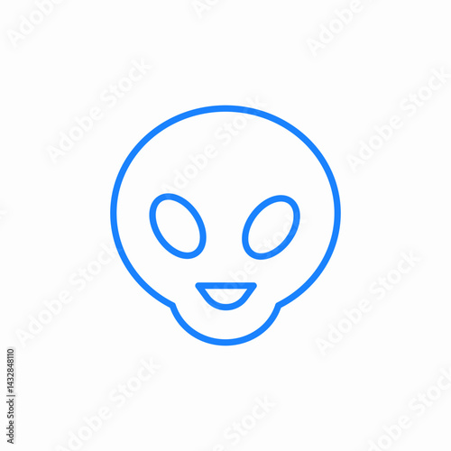 alien face icon sign vector