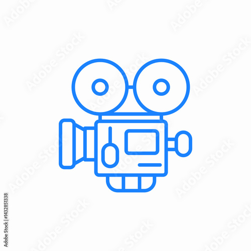 movie camera icon sign vector