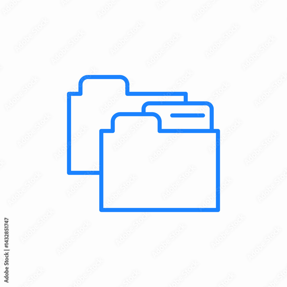 multiple folders icon sign vector