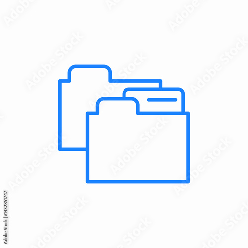 multiple folders icon sign vector