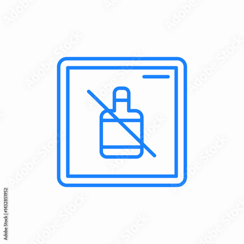 no alcohol icon sign vector