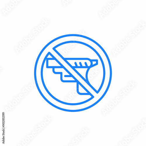 no firearm icon sign vector