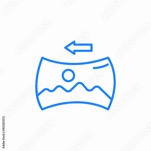 panorama view icon sign vector