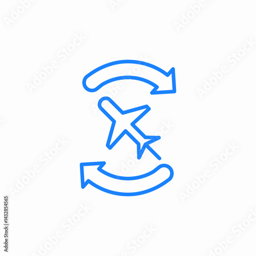 return flight icon sign vector