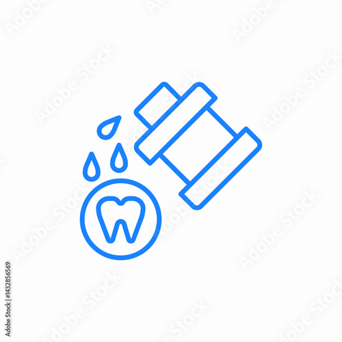 tooth extraction icon sign vector