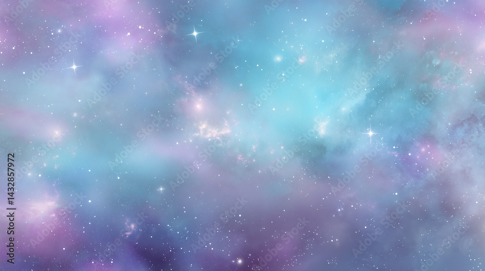 Naklejka premium Pastel galaxy patterned background illustration