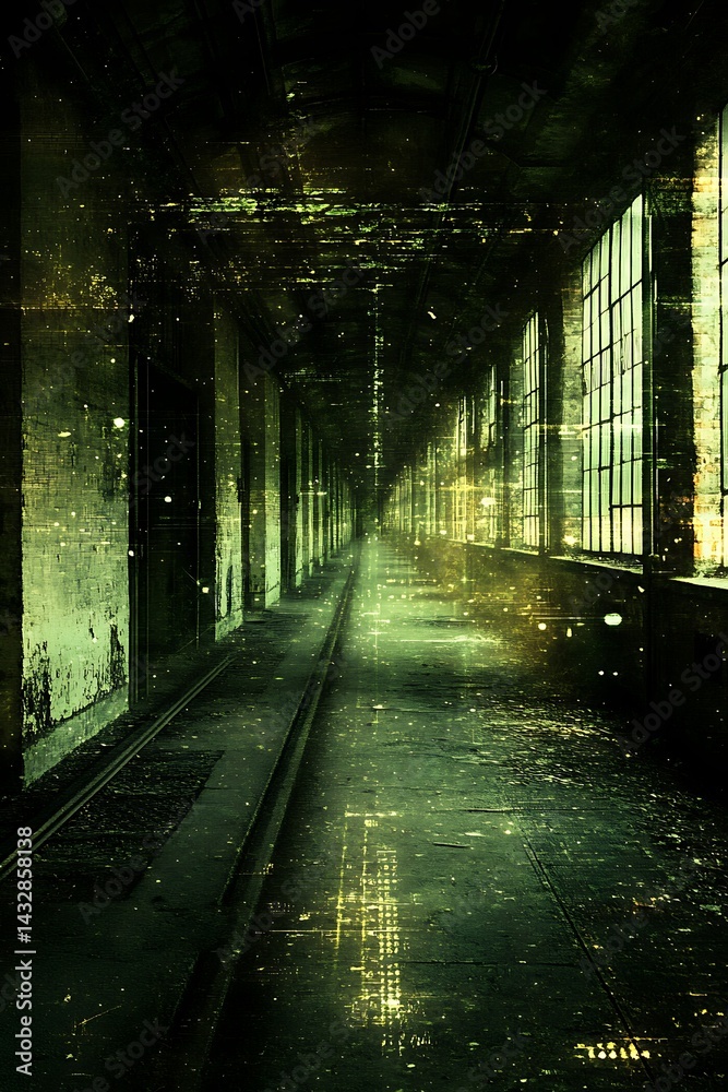 Abandoned Factory Corridor
